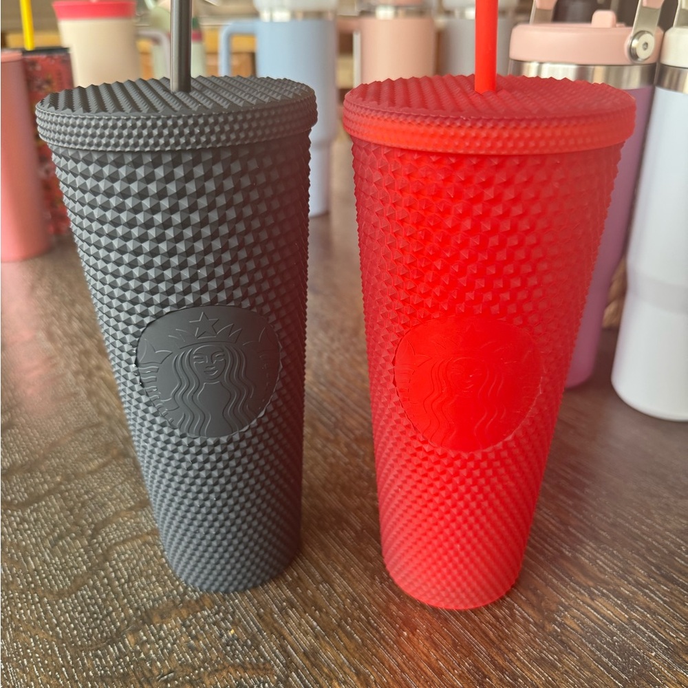Starbucks Black and Red Studded tumbler